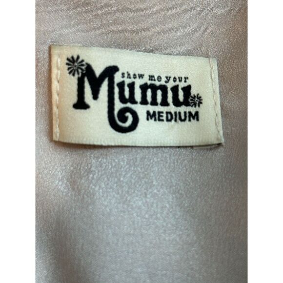 Show Me Your Mumu 3/4 Quarter Sleeve Wedding Guest/Bridesmaid Dress Size M Taupe - Picture 8 of 8